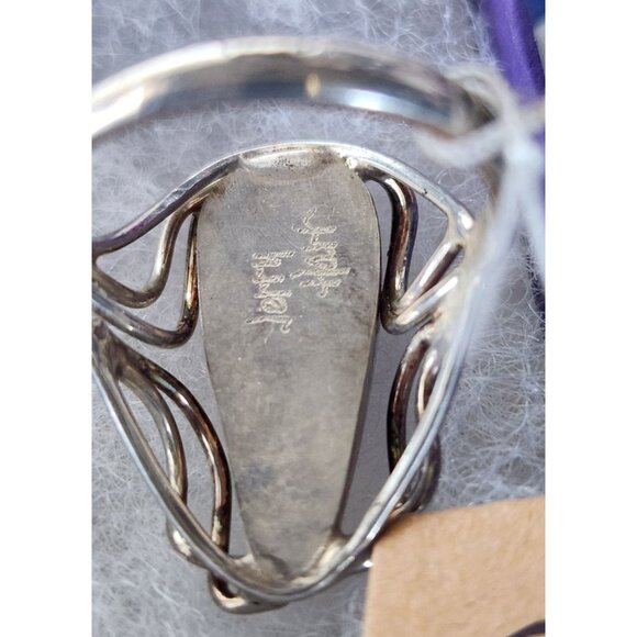 Ring Band Montana Agate Silver Stone 25 x 10 mm Size 10  6.3 gr   Jerry Fran Har - Picture 5 of 15